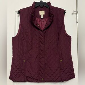 G.H. Bass & Co. Maroon Quilted Vest
